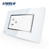 Livolo Us Standard Smart Glass Three Pin 20A Wall Socket (VL-C3C1BUS-81/82 20A)