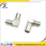 RF Coaxial Connector F Type Female to PAL Male Right Angle Adapter