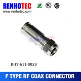 Nickel Silver Plated F Male Plug Connector