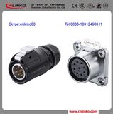 Audio Plug and Socket IP67 9 Pin Waterproof Signal Connector for Audio and Video