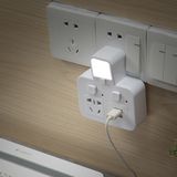Night Lamp Converter Socket 4 USB Port 4 Outlet Power Strip Outlet with LED Light