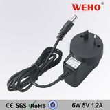 Weho Australian Plug 5V DC 1.2A AC DC Adapters with Detachable Cable