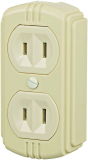 15A, 125VAC, 1-15r, Surface-Mount Duplex Electrical Receptacle