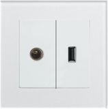 China TUV Certified BS Standard USB+TV Socket Manufacturer