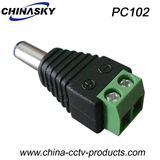 Ce Certified CCTV Male Power DC Plug with Screw Terminal (PC102)