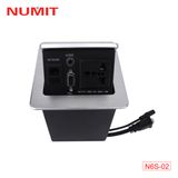 Hidden Desktop Socket with Universal Power and VGA