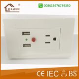 Made in Prc 3 Pin Wall Sockets Electrical USB Outlets