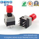 Self Locking Switch Mini Push Button Switch with Cap