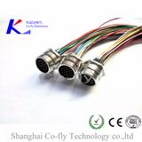19 Pins Male & Female Circular Electronic M23 Front Mounting Hex Flange Panel Connector with Wire