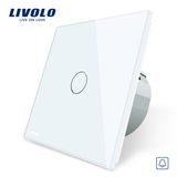 Livolo Toughened Glass Panel 1 Gang Touch Doorbell Switch Vl-C701b-11