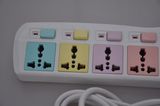 Movable Multi Function Colorful Extension Electrical Multiple Plug Socket