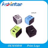 LED Voltage Display Universal World Plug Travel Adapter Converter with Dual USB Charger
