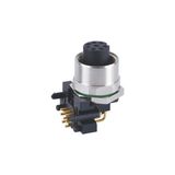 M12 8pin Female Right Angled PCB Contacts Panel Front Fastened IP67 Connector