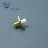 SMA Female Jack 12.7mm Sq Flange Connector with Stub Terminal Extended 5mm Insulator and 3mm Pin