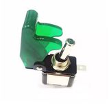 Green Car Boat Spst LED Light 12V 20A Metal Tip Toggle on/off Switch