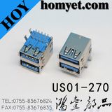 Double Layer 3.0 USB a Type Female Connector with 18 Pin for Computer Products (US01-270)