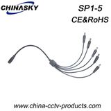 5-Way DC Power Splitter Cord for CCTV Video Cameras (SP1-5)