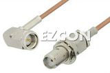 SMA Male Right Angle to SMA Female Bulkhead Cable