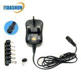 UK 12W Universal Wall AC DC Switching Power Adapter with Adjustable Voltage 3V~12V