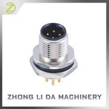 M12 Male Panel Mount Connector Metal Body
