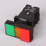 Square Illuminated Type Push Button Switch with Red/Green Color