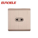 2 Pin Gold Color Muti-Function Wall Socket
