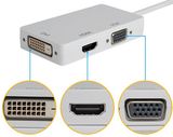3 in 1 Mini Dp Displayport to HDMI DVI VGA Adapter
