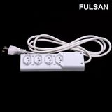 European Style 4 Way Extension Power Socket with Earth