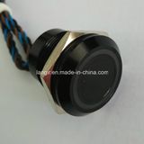 Langir 19mm Chamfer 3.0mm Head Black Body Ring Illuminated 12V Latching Piezo Switch