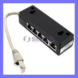 Golden Plated 8p8c Male to Female Splitter 5 Ports RJ45 Network Cable