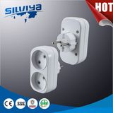 Non-Grounding 2 Gang Adapter Plug/ European AC EUR