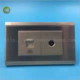Foshan Steel TV Socket Television Outlet Tel Socket Rectangle Socket Golden Socket TV Socket