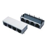 8p8c Metal Shielded 1X4 Quad Port RJ45 Ethernet Connector