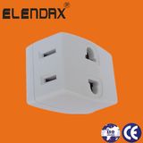 6A Regular Adapter 250V (ROUND TO FLAT PIN) (AP6033)