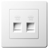 2 Gang 4 Wire Rj11 Telephone Outlet