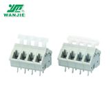 PCB Screwless Spring Terminal Block Connector Wj243A, Pitch 5.0mm