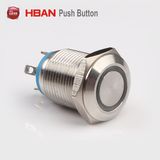 12mm Flat Round Reset LED Metal Push Button Switch Waterproof
