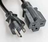 NEMA 5-15p Plug 3 Pin Plug Extension Cord