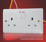 British Standard Double 13A Swithed Socket with Neon