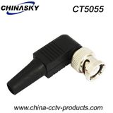 Male Solderless Coaxial Cable CCTV BNC Connector with Boot (CT5055)