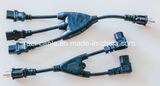 Computer / Monitor Y Type AC Power Cord, Black, NEMA 5-15p to Dual NEMA 5-15r, 10 AMP