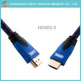 High Speed 2160p 1.5m 2.0 3D 4K TV Box HDMI Cable with Ethernet