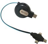 Stretch Retractable Data Sync Charger Charging Cable Cord Line Wire for iPhone