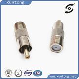 Nickel Plated F Connector to RCA Connector