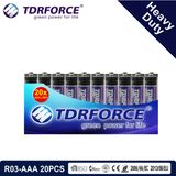 1.5V China Factory Zinc Carbon Battery Wholesale Price (R03-AAA 20PCS)