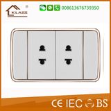 Fashion Design 2gang 2pin Power Extension Wall Socket