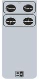 PC / Pet Tactile Membrane Panel Switch Embossed with 4 Buttons