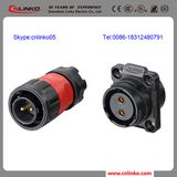 Gold Plated Waterproof Electrical 2 Pin Plastic Cable Connector