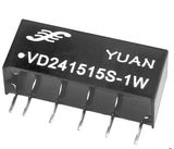 2W 24VDC Fixed Input, Regulated Single Separate Output DC/DC Converter Vd241212s-2W