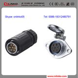 Waterproof IP67 Industrial Plug Socket 7 Pin Connector